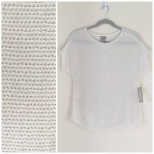 NWT Chico’s Short Sleeve Boat Neck Sweater Tee